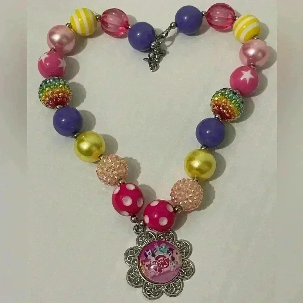 My little Pony  Beads Chunky Multicolored Necklace